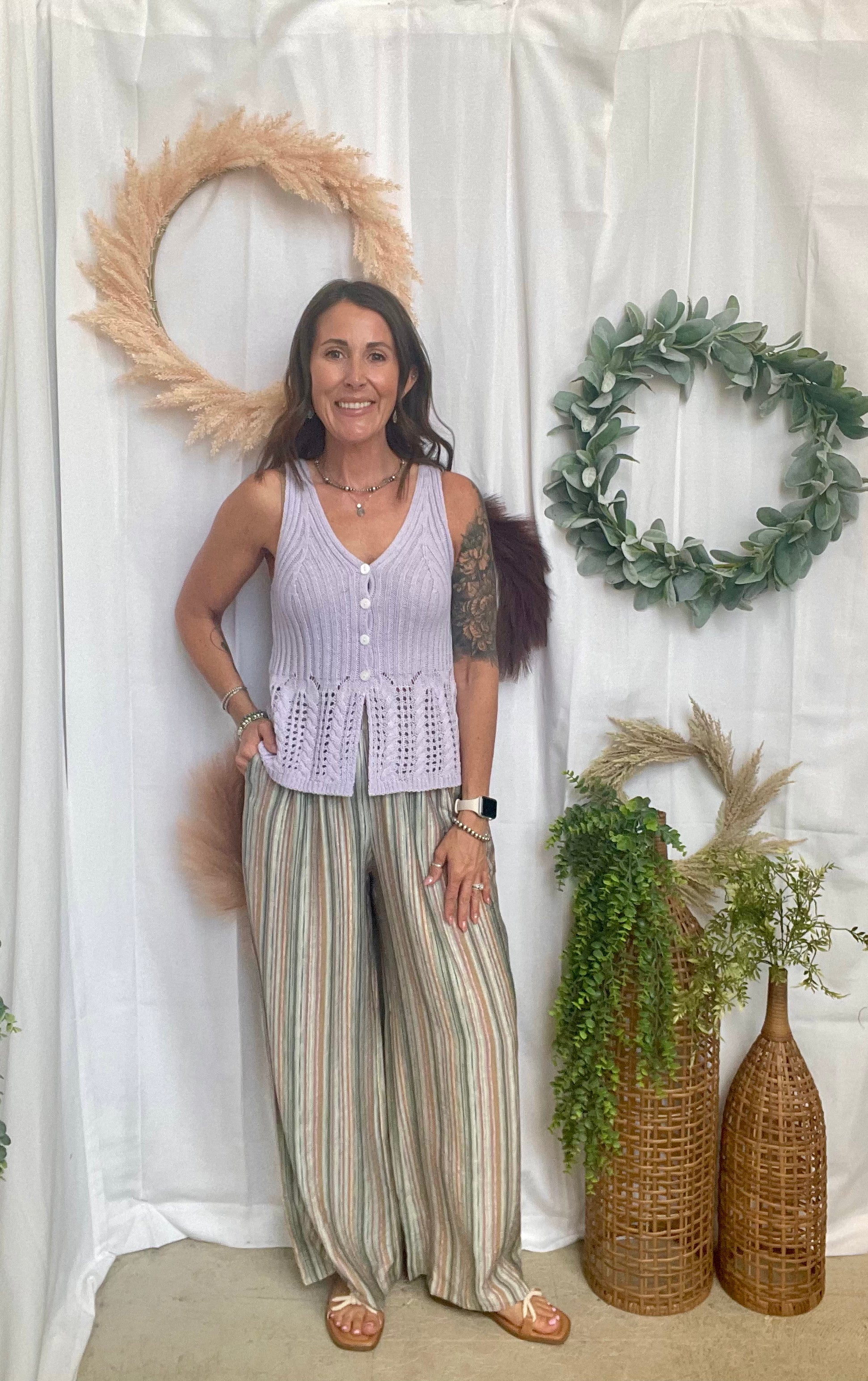 Colleen Striped Pants-Pants-cozy co-The Silo Boutique, Women's Fashion Boutique Located in Warren and Grand Forks North Dakota