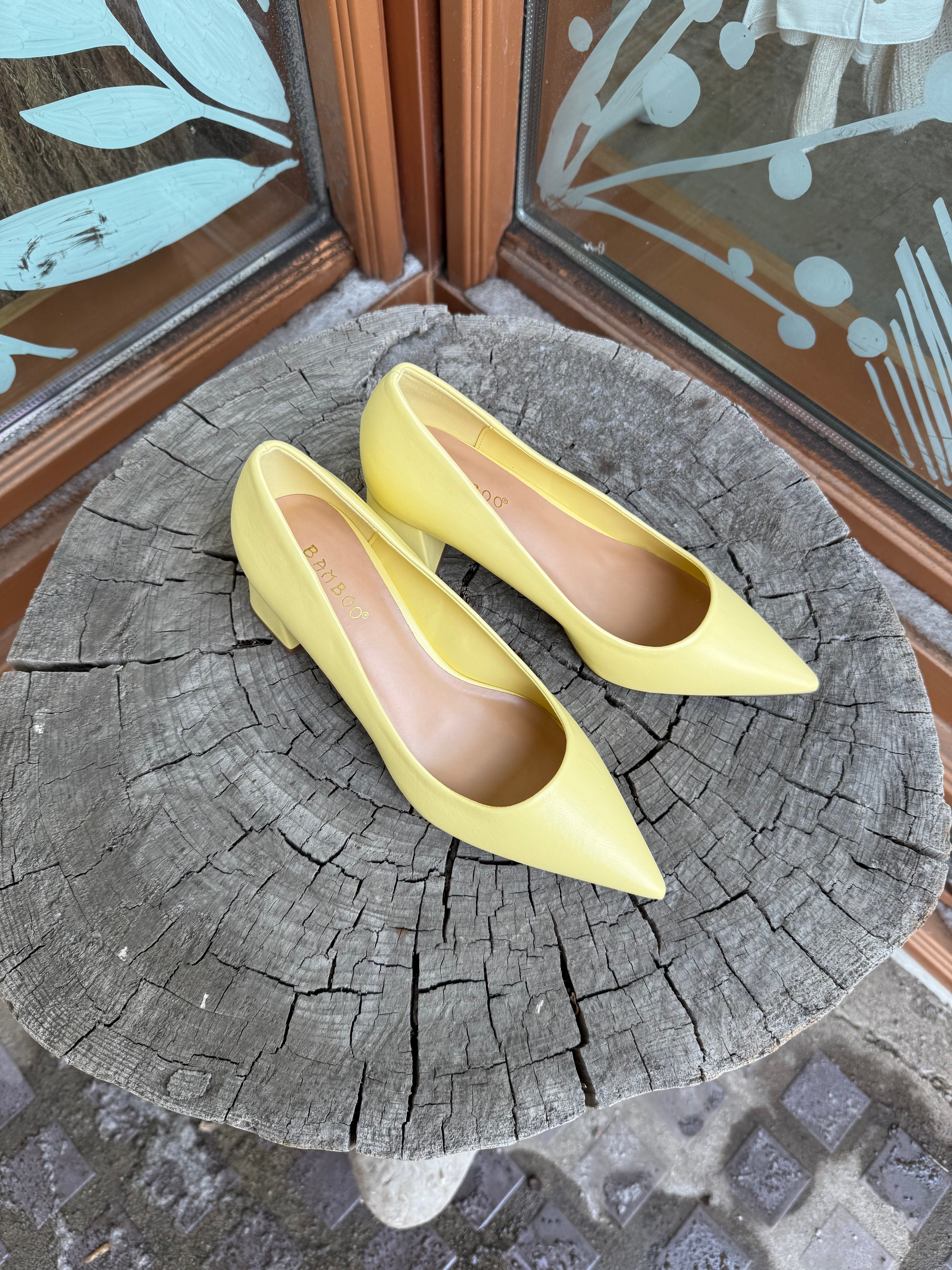 Starlike Yellow Heels-Final Sale-Heels-ccocci-The Silo Boutique, Women's Fashion Boutique Located in Warren and Grand Forks North Dakota