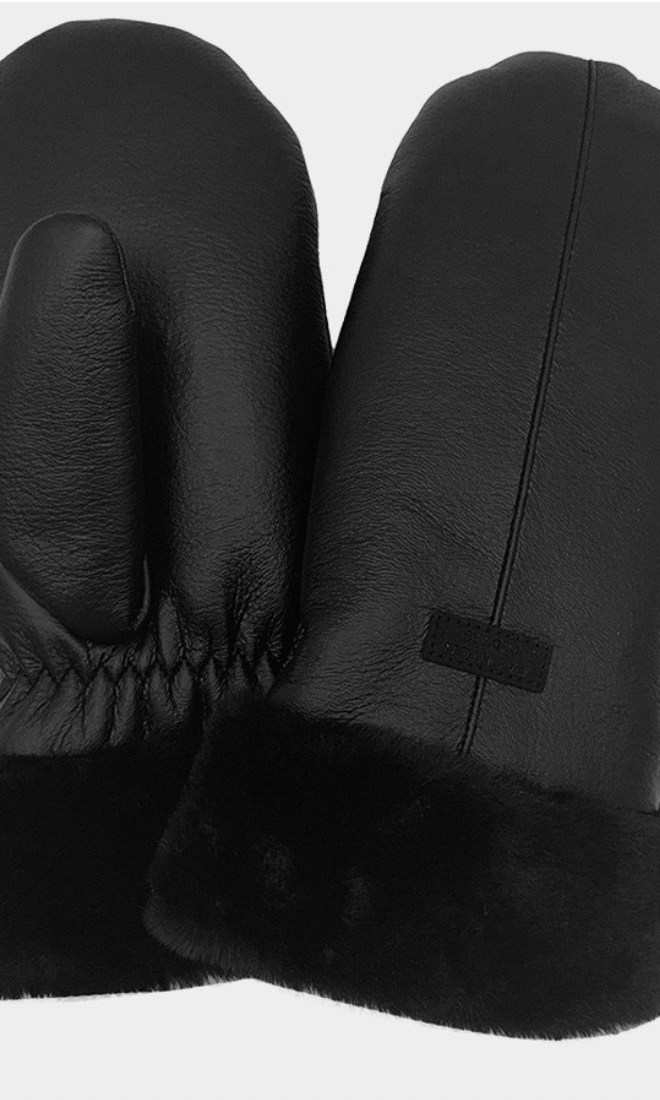 Lily Leather Mittens-Gloves & Mittens-wona-The Silo Boutique, Women's Fashion Boutique Located in Warren and Grand Forks North Dakota