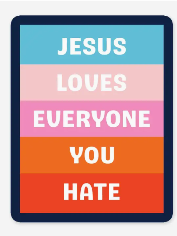 Jesus Love Sticker-Stickers-faire-The Silo Boutique, Women's Fashion Boutique Located in Warren and Grand Forks North Dakota
