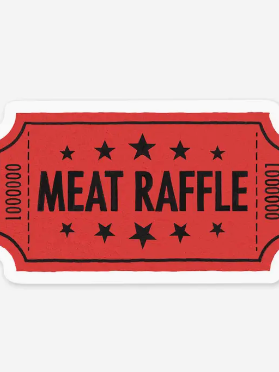 Meat Raffle Sticker-Stickers-faire-The Silo Boutique, Women's Fashion Boutique Located in Warren and Grand Forks North Dakota