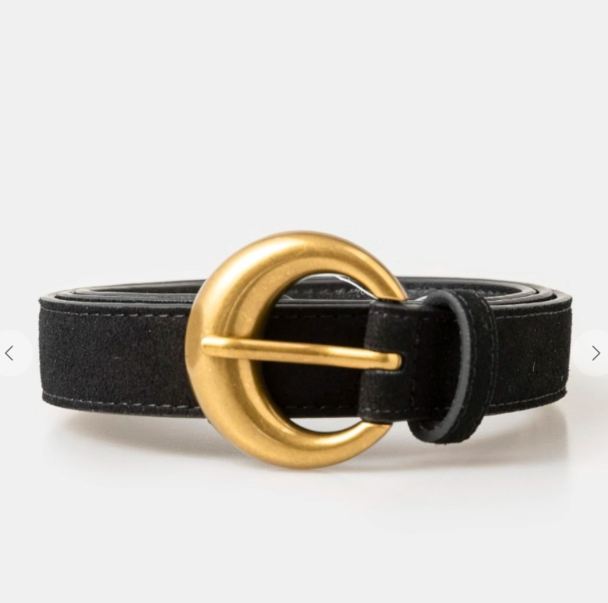 Round Gold Buckle Belt-Belts-Fame-The Silo Boutique, Women's Fashion Boutique Located in Warren and Grand Forks North Dakota