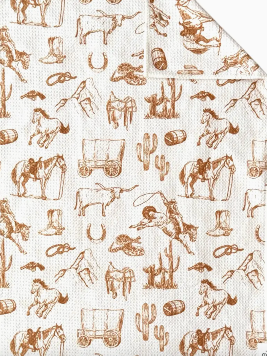 Crae Western Hand Towel-Tea Towels-crae-The Silo Boutique, Women's Fashion Boutique Located in Warren and Grand Forks North Dakota