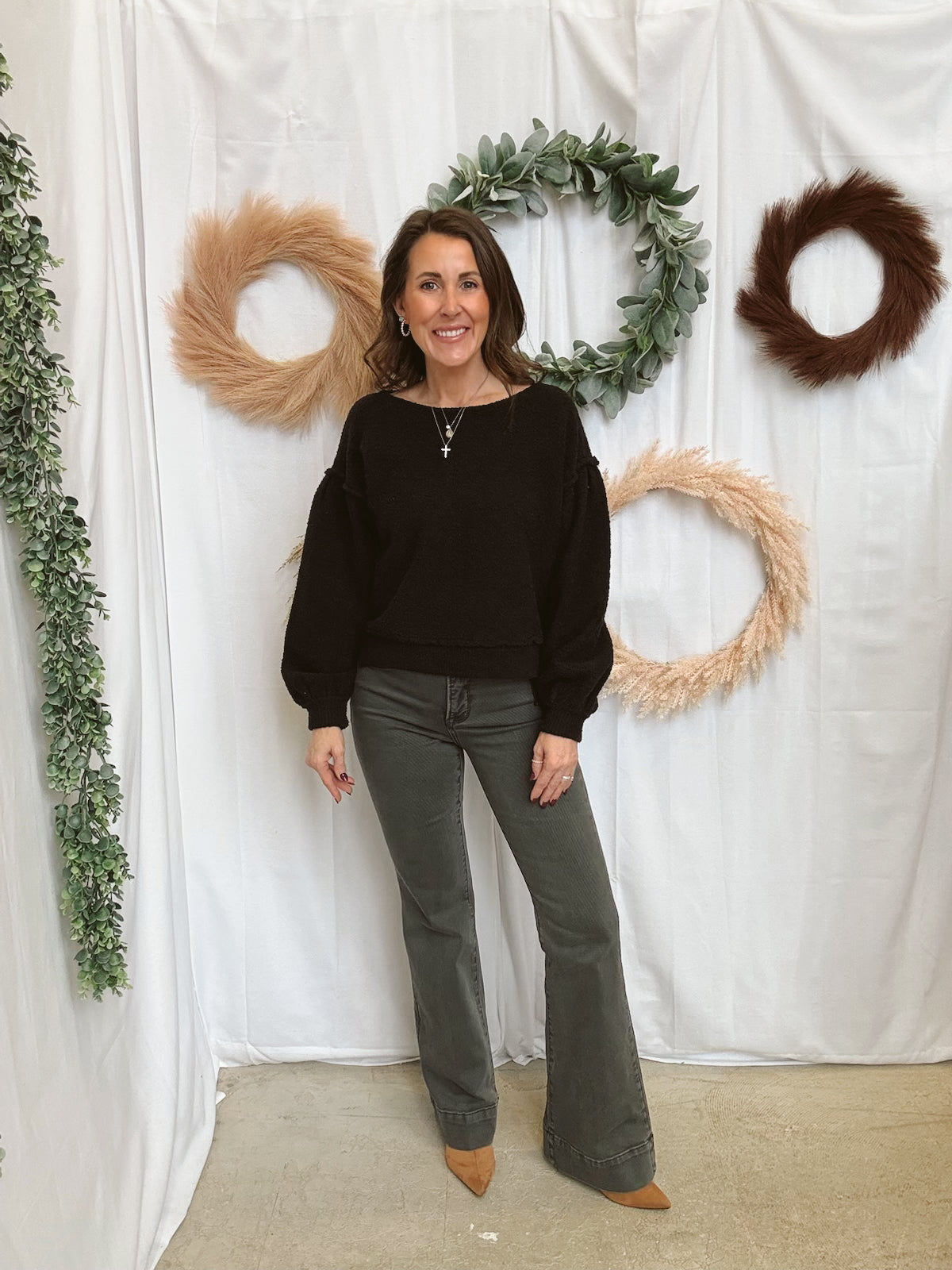 Risen Forest Shadow Flair Jeans-Jeans-risen-The Silo Boutique, Women's Fashion Boutique Located in Warren and Grand Forks North Dakota