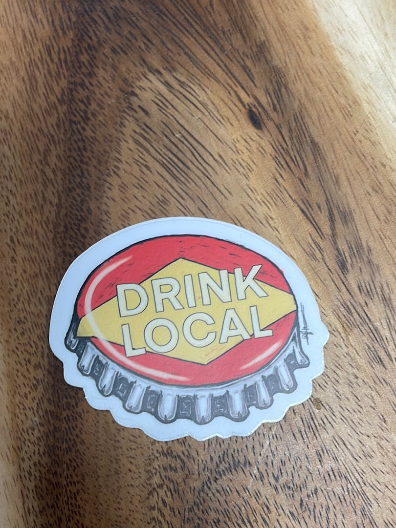 Drink Local Sticker-Stickers-nice enough-The Silo Boutique, Women's Fashion Boutique Located in Warren and Grand Forks North Dakota