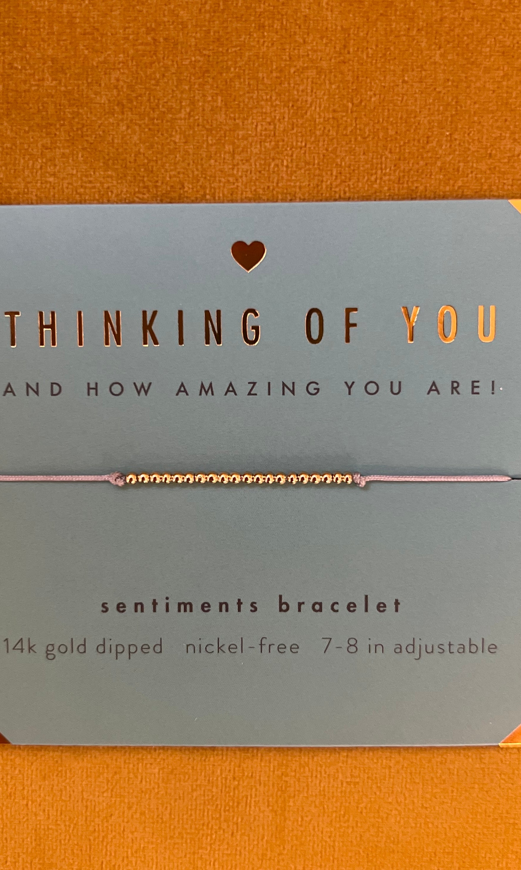 Sentiments Thinking of You Bracelet-Bracelets-lucky feather-The Silo Boutique, Women's Fashion Boutique Located in Warren and Grand Forks North Dakota