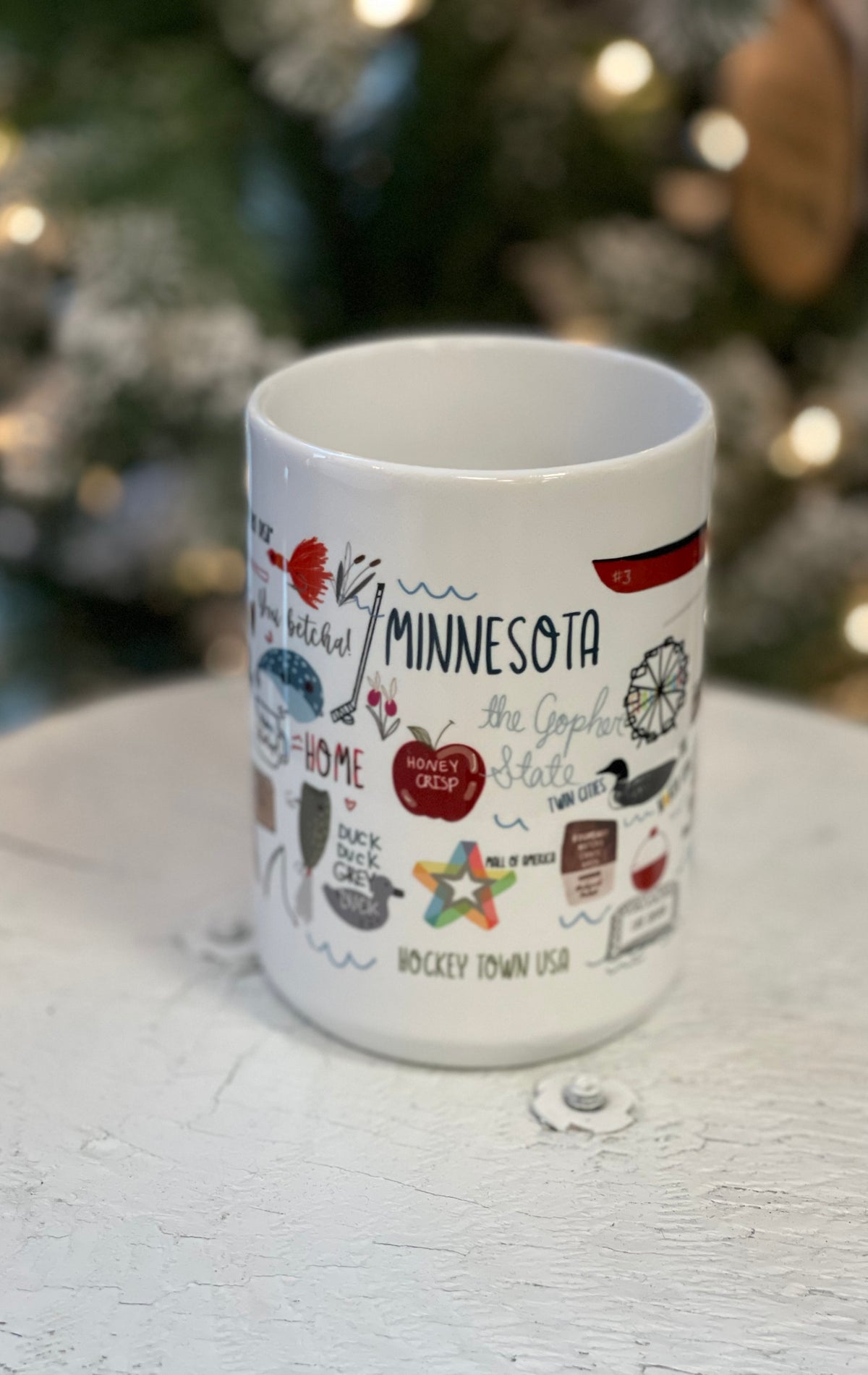 Minnesota Coffee Mug-Coffee Mugs-ivory and sage-The Silo Boutique, Women's Fashion Boutique Located in Warren and Grand Forks North Dakota