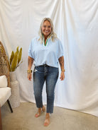 Mica Steel Stem Hem Blue Jeans-Final Sale-Jeans-mica-The Silo Boutique, Women's Fashion Boutique Located in Warren and Grand Forks North Dakota