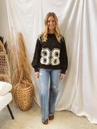 Acid Washed 88 Oversized Sweatshirt-Sweatshirts-oddi-The Silo Boutique, Women's Fashion Boutique Located in Warren and Grand Forks North Dakota