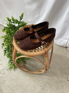 Soda Sheila Mocha Flat Shoe-Sandals-soda-The Silo Boutique, Women's Fashion Boutique Located in Warren and Grand Forks North Dakota