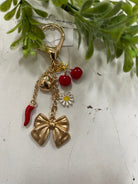 Cherry Red Pepper Bow Charms Charm Chain-Keychains-joss-The Silo Boutique, Women's Fashion Boutique Located in Warren and Grand Forks North Dakota