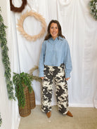 Carissa Cow Print Jeans-Jeans-hyfve-The Silo Boutique, Women's Fashion Boutique Located in Warren and Grand Forks North Dakota