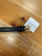 Black Genuine Leather Belt-Belts-Fame-The Silo Boutique, Women's Fashion Boutique Located in Warren and Grand Forks North Dakota