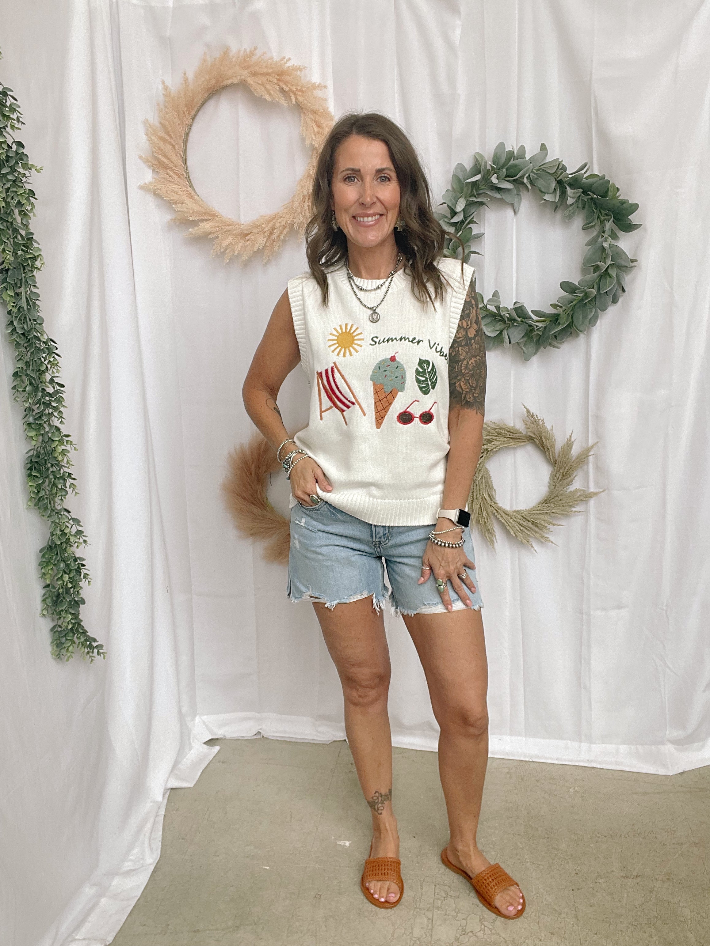 All Things Summer Tank Vest-Tank Tops-anniewear-The Silo Boutique, Women's Fashion Boutique Located in Warren and Grand Forks North Dakota