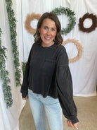 Max Mineral Long Sleeve Top-Black-Sweaters-hyfve-The Silo Boutique, Women's Fashion Boutique Located in Warren and Grand Forks North Dakota