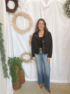 Quinn Suede Jacket-Black-Coats & Jackets-hyfve-The Silo Boutique, Women's Fashion Boutique Located in Warren and Grand Forks North Dakota