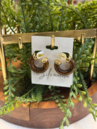 Quinnley Natural Stone Hoop Earrings-Earrings-maiq-The Silo Boutique, Women's Fashion Boutique Located in Warren and Grand Forks North Dakota