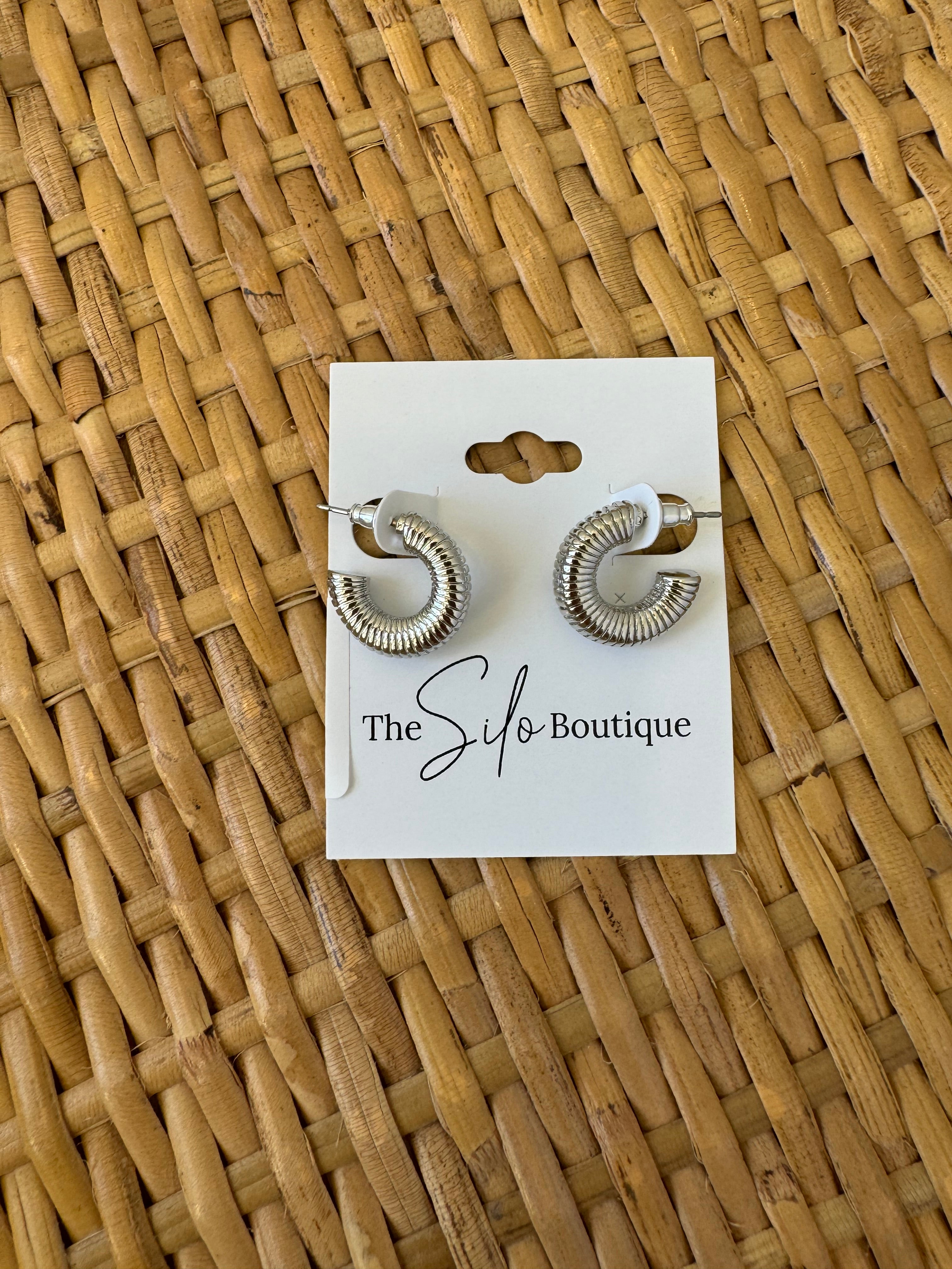 Mini Coil Hoop Earrings-earrings-Dallas Market-The Silo Boutique, Women's Fashion Boutique Located in Warren and Grand Forks North Dakota