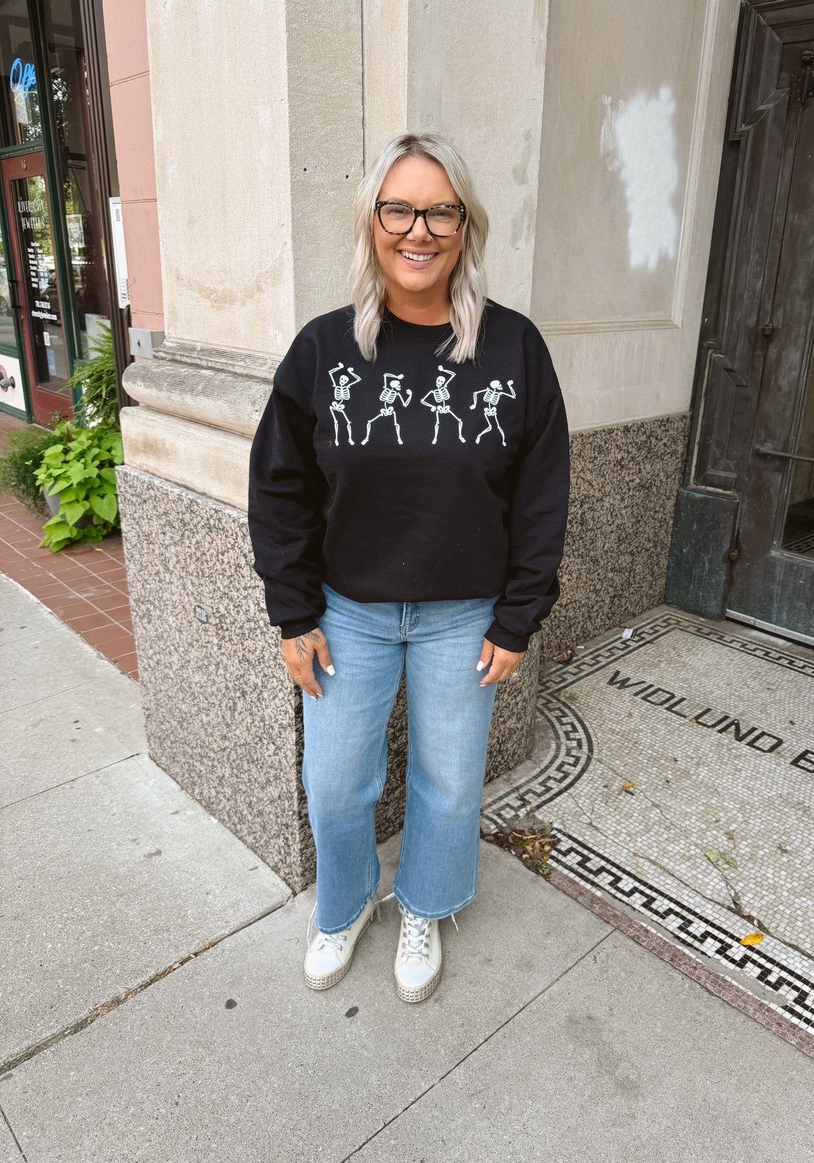 Dancing Skeletons Sweatshirt-Online Only Final Sale-Graphic Tees-soph and lil-The Silo Boutique, Women's Fashion Boutique Located in Warren and Grand Forks North Dakota