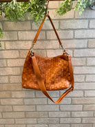 Joy Susan Winnie Hobo Purse-Cognac-Purses-joy susan-The Silo Boutique, Women's Fashion Boutique Located in Warren and Grand Forks North Dakota