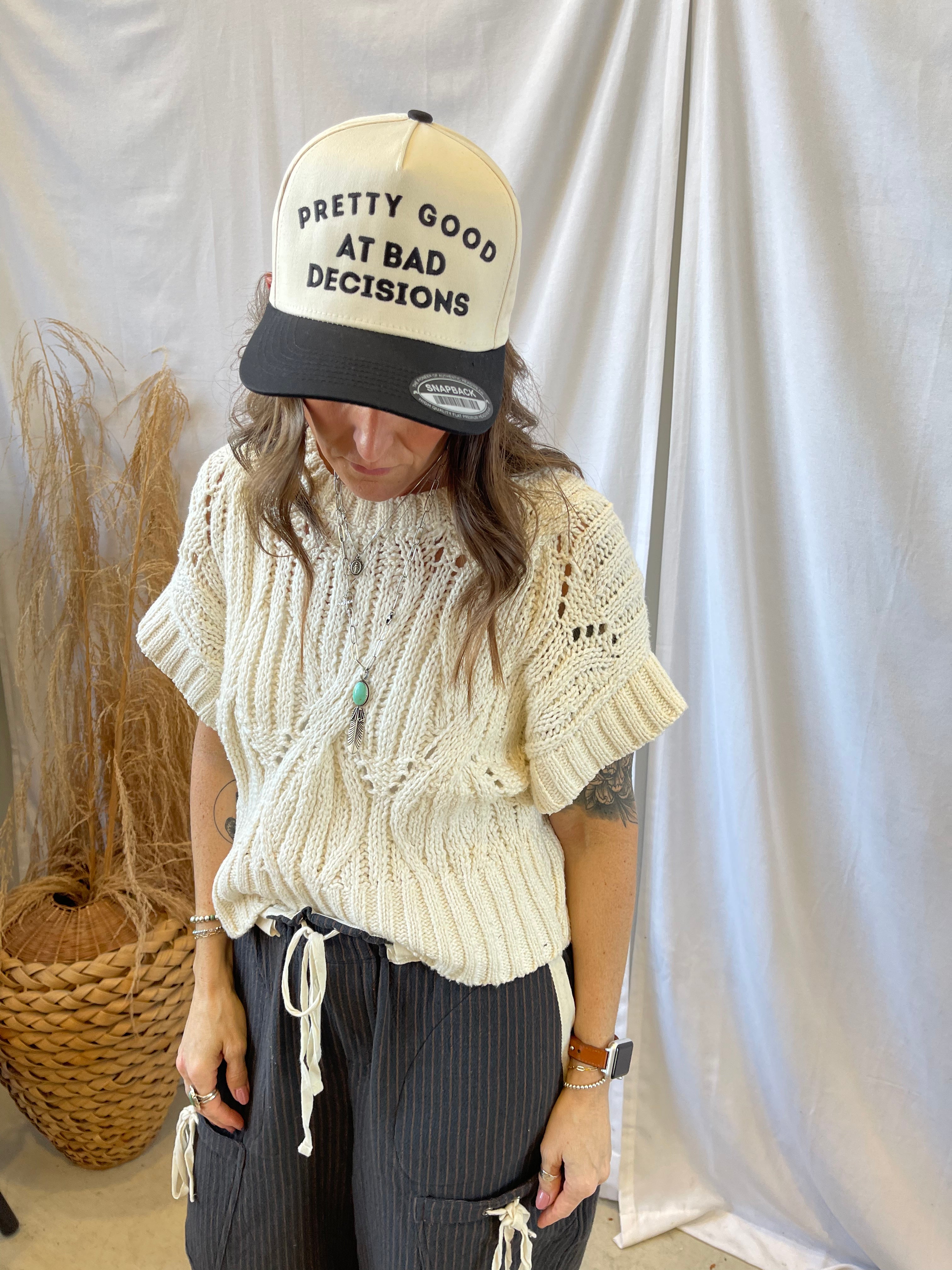 Bad Decisions Hat-Hats-Summer Tees-The Silo Boutique, Women's Fashion Boutique Located in Warren and Grand Forks North Dakota