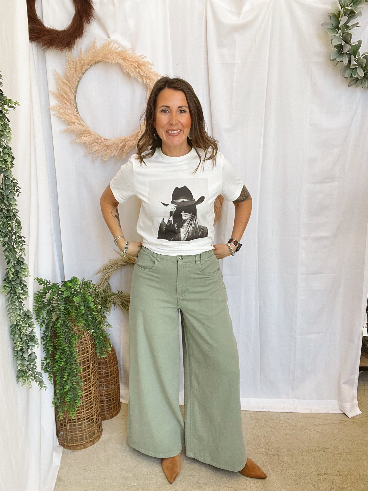 Feeling Free Flare Jeans-Olive-Jeans-hyfve-The Silo Boutique, Women's Fashion Boutique Located in Warren and Grand Forks North Dakota