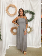 Georgia Black Gingham Dress-Dresses-cozy co-The Silo Boutique, Women's Fashion Boutique Located in Warren and Grand Forks North Dakota
