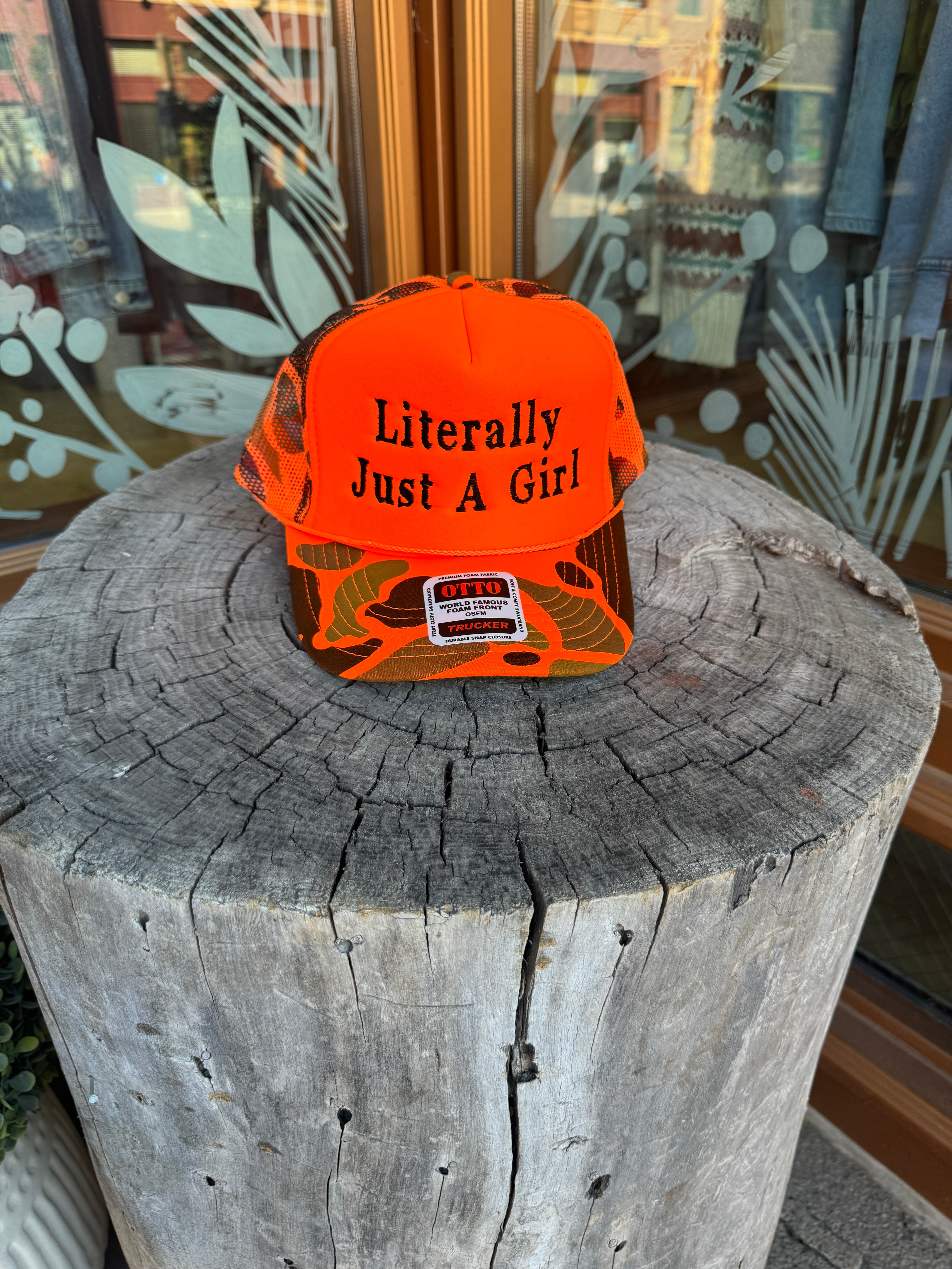 Literally Just A Girl Cap-Hats-babe-The Silo Boutique, Women's Fashion Boutique Located in Warren and Grand Forks North Dakota