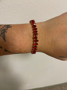 Red Stone Stretch Bracelet-Bracelets-Fair Anita-The Silo Boutique, Women's Fashion Boutique Located in Warren and Grand Forks North Dakota