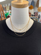 Bead Layered Necklace-Necklaces-Fame-The Silo Boutique, Women's Fashion Boutique Located in Warren and Grand Forks North Dakota