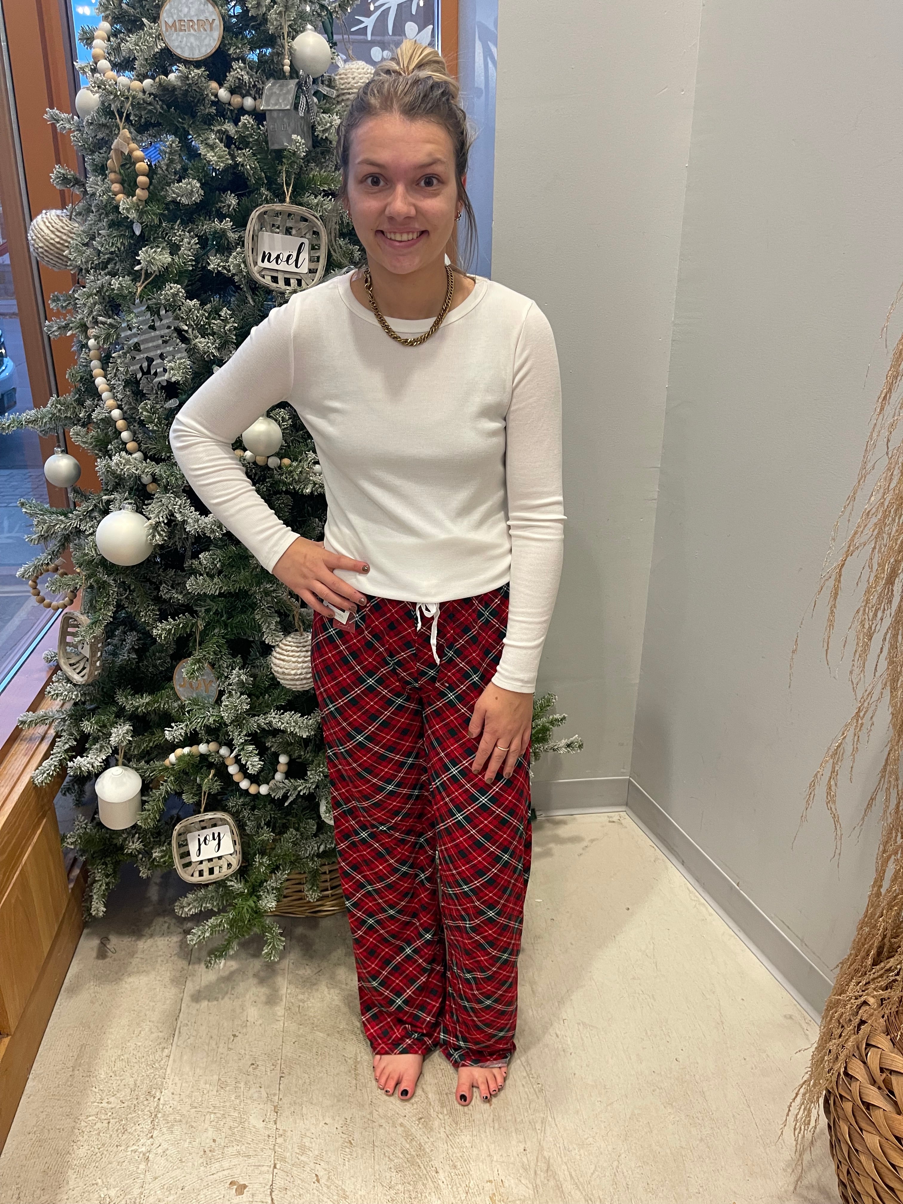 All Wrapped Up Pajama Pants-Pants-mello-The Silo Boutique, Women's Fashion Boutique Located in Warren and Grand Forks North Dakota