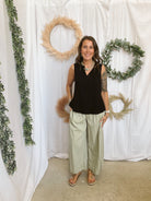 Crinkled Wide Leg Pants-Saige-Pants-be cool-The Silo Boutique, Women's Fashion Boutique Located in Warren and Grand Forks North Dakota