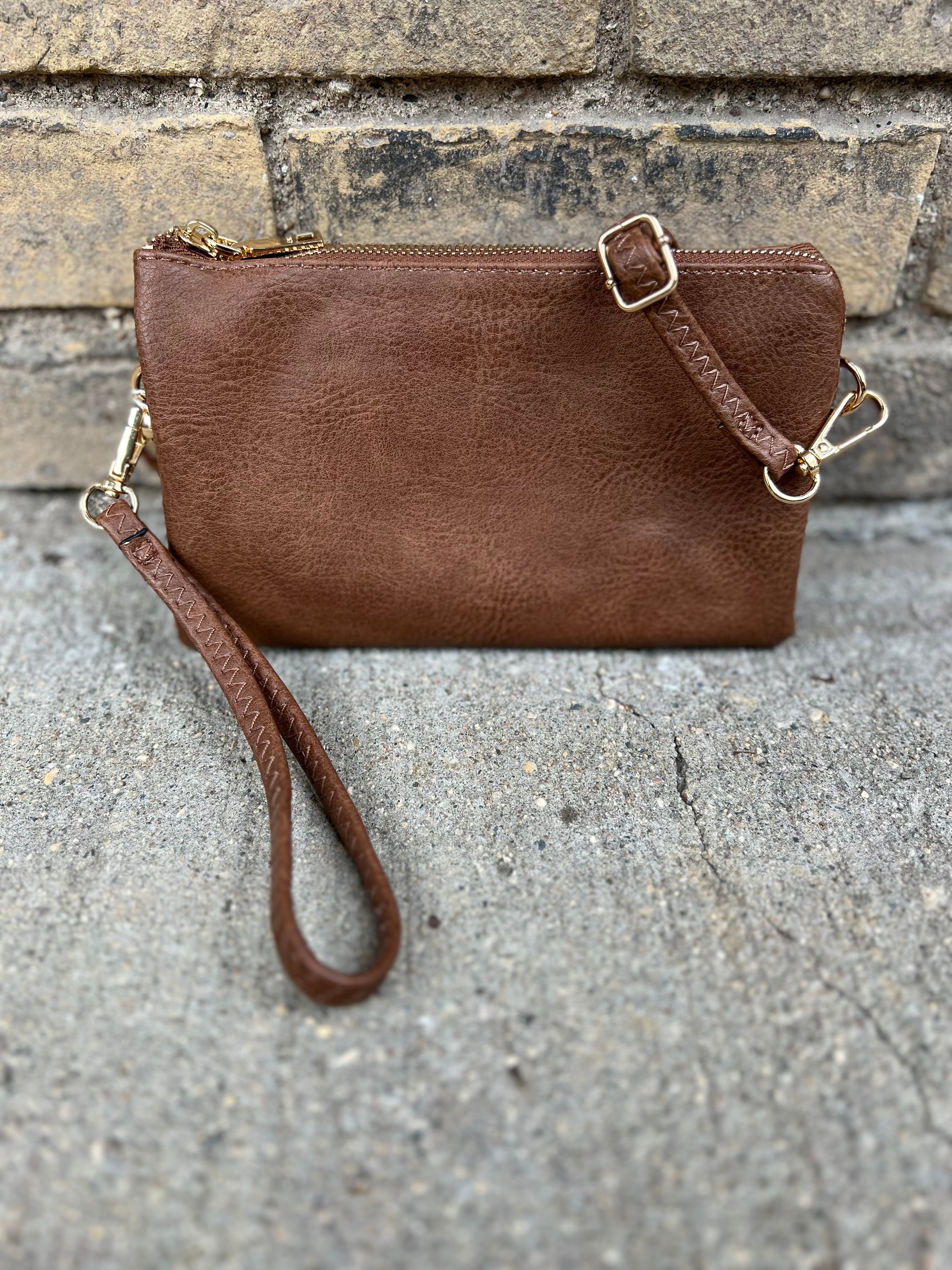 Riley 3 Compartment Crossbody/Wristlet-Crossbody Purses-Jen and Co-The Silo Boutique, Women's Fashion Boutique Located in Warren and Grand Forks North Dakota