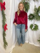 Risen Wide Leg Pleated Jeans-Jeans-risen-The Silo Boutique, Women's Fashion Boutique Located in Warren and Grand Forks North Dakota