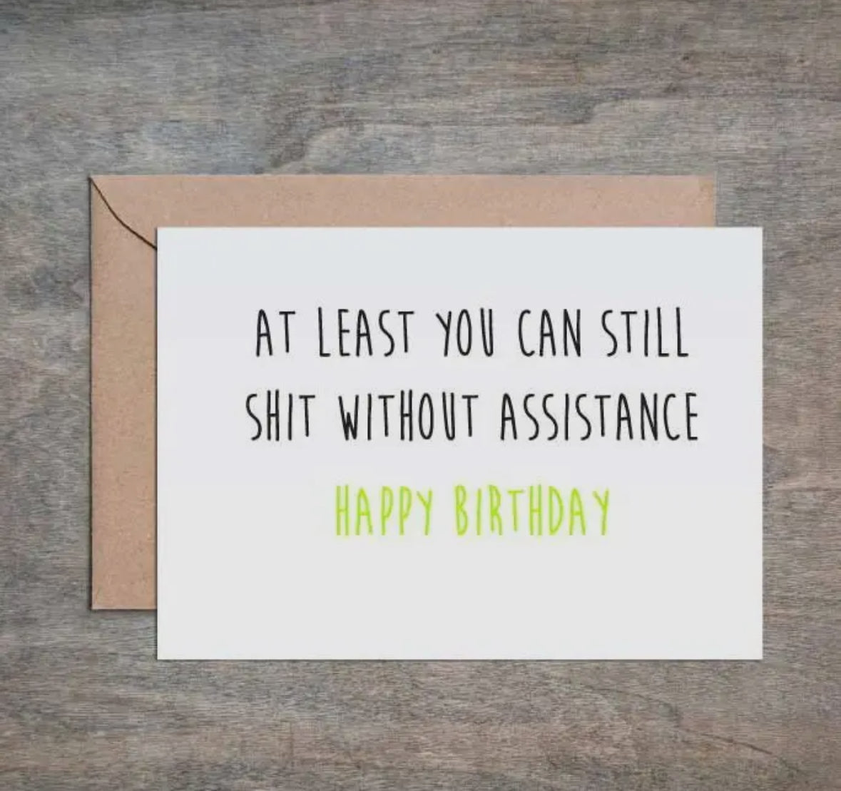 Shit Without Assistance Card-Cards-Crimson and Clover Studio-The Silo Boutique, Women's Fashion Boutique Located in Warren and Grand Forks North Dakota