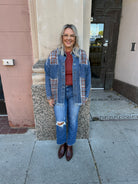 Jane Denim and Plaid-Final Sale-Shackets-jade-The Silo Boutique, Women's Fashion Boutique Located in Warren and Grand Forks North Dakota