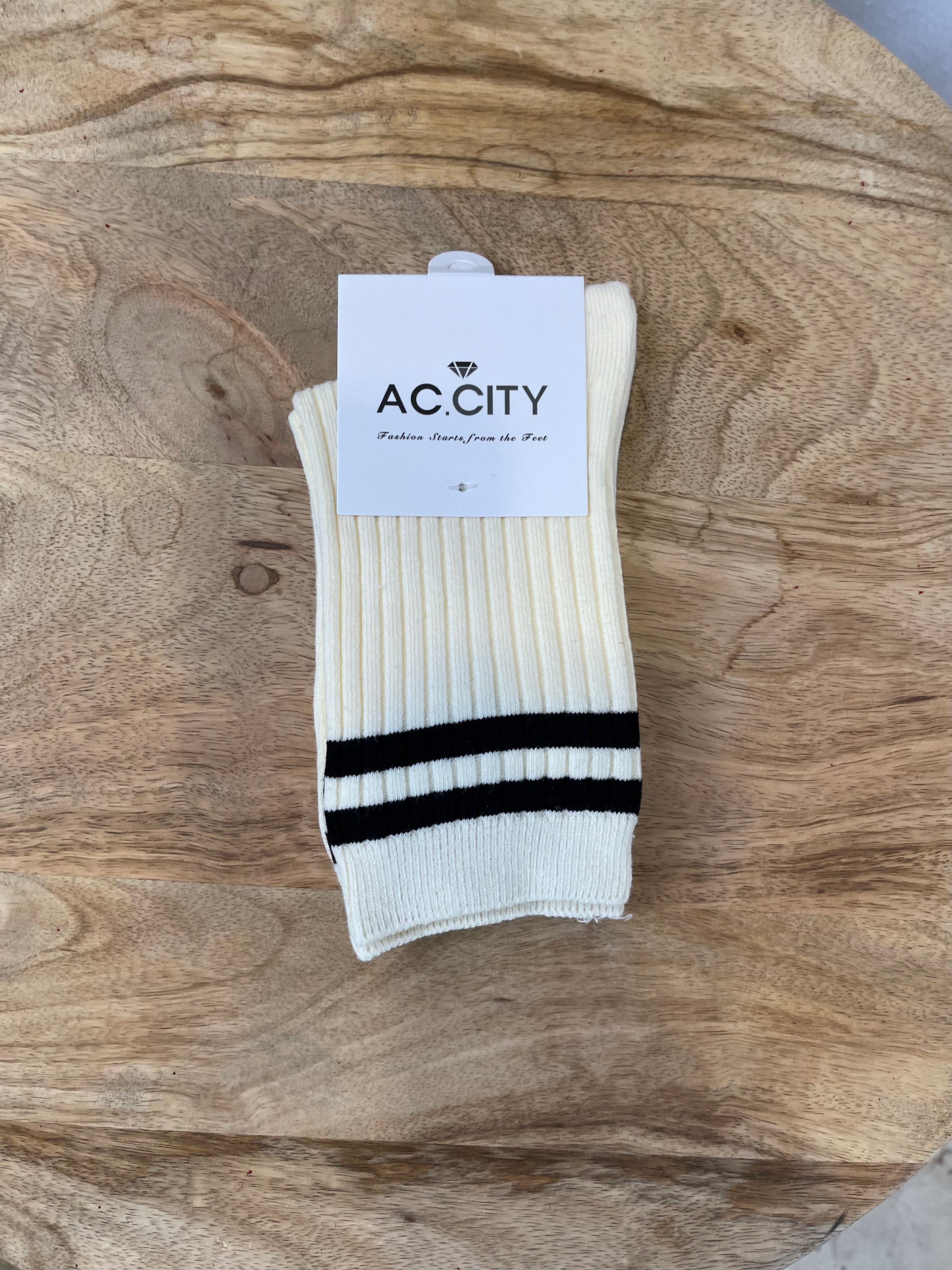 Classic Two Stripes Socks-socks-city-The Silo Boutique, Women's Fashion Boutique Located in Warren and Grand Forks North Dakota