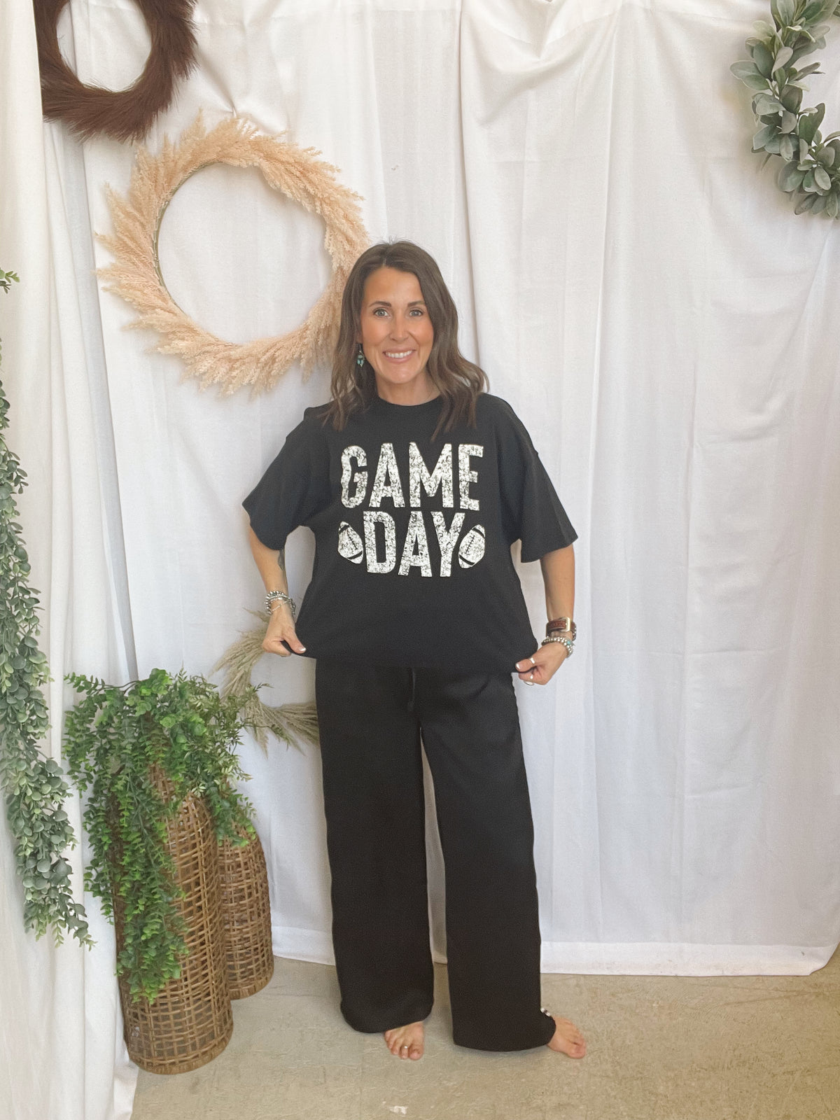 Race Day Sweatpants-Black-sweatpants-jade by jane-The Silo Boutique, Women's Fashion Boutique Located in Warren and Grand Forks North Dakota