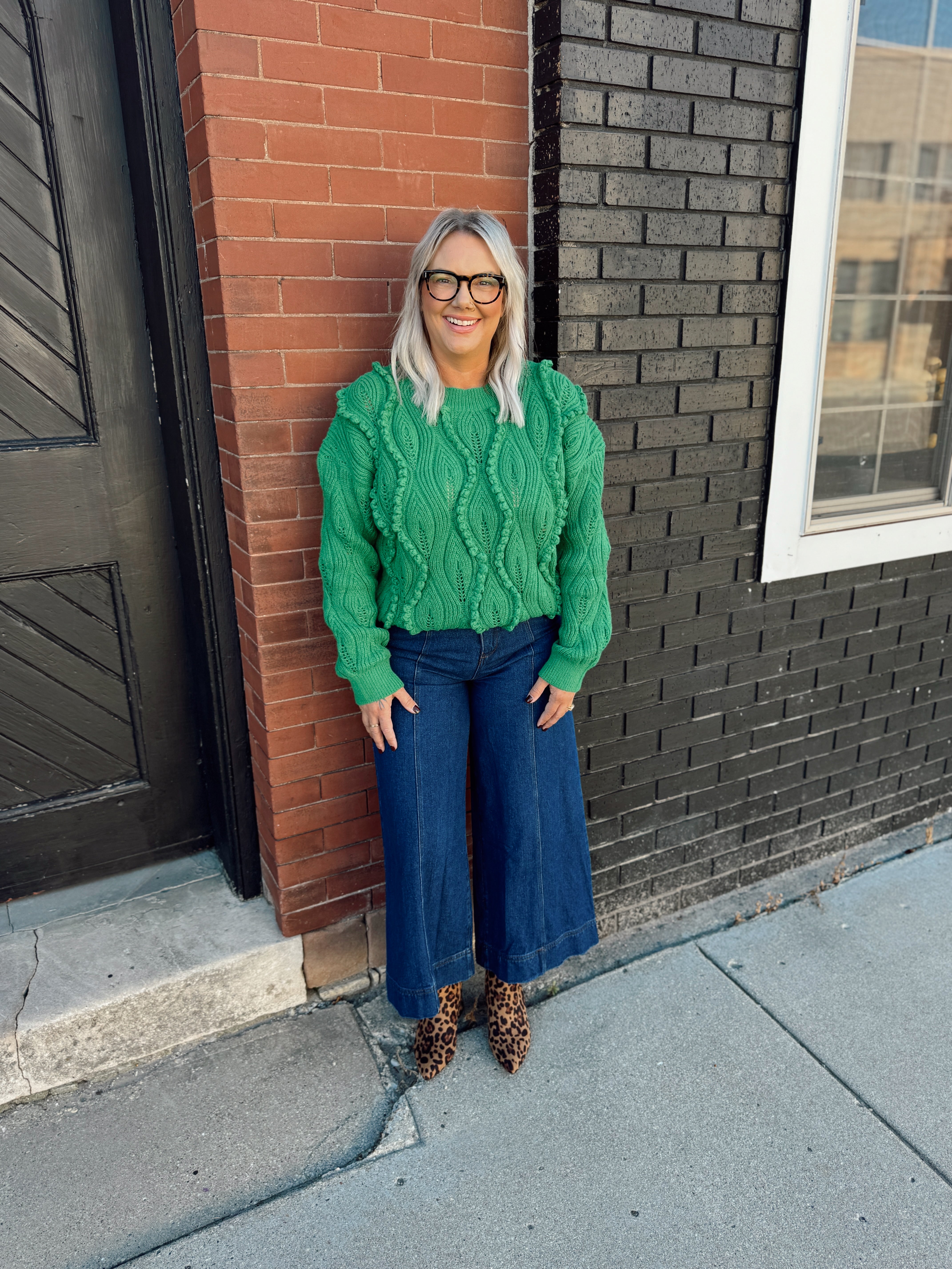 The Dark Denim Wide Leg Pant-Jeans-ENTRO-The Silo Boutique, Women's Fashion Boutique Located in Warren and Grand Forks North Dakota