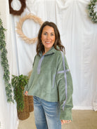 Krissy Fleece Pullover-Pistachio-Sweatshirts-hyfve-The Silo Boutique, Women's Fashion Boutique Located in Warren and Grand Forks North Dakota