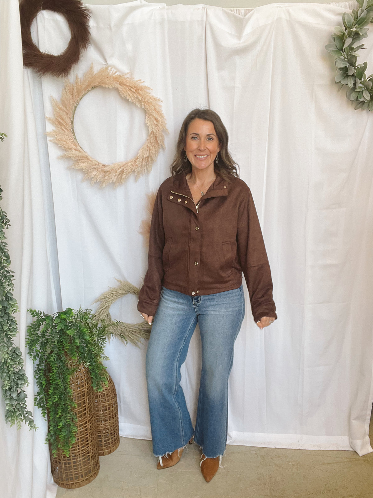 Quinn Suede Jacket-Brown-Coats & Jackets-hyfve-The Silo Boutique, Women's Fashion Boutique Located in Warren and Grand Forks North Dakota