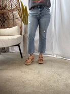 Lovervet Cali Kisses Crop Kick Flare Jeans-Jeans-lovervet-The Silo Boutique, Women's Fashion Boutique Located in Warren and Grand Forks North Dakota