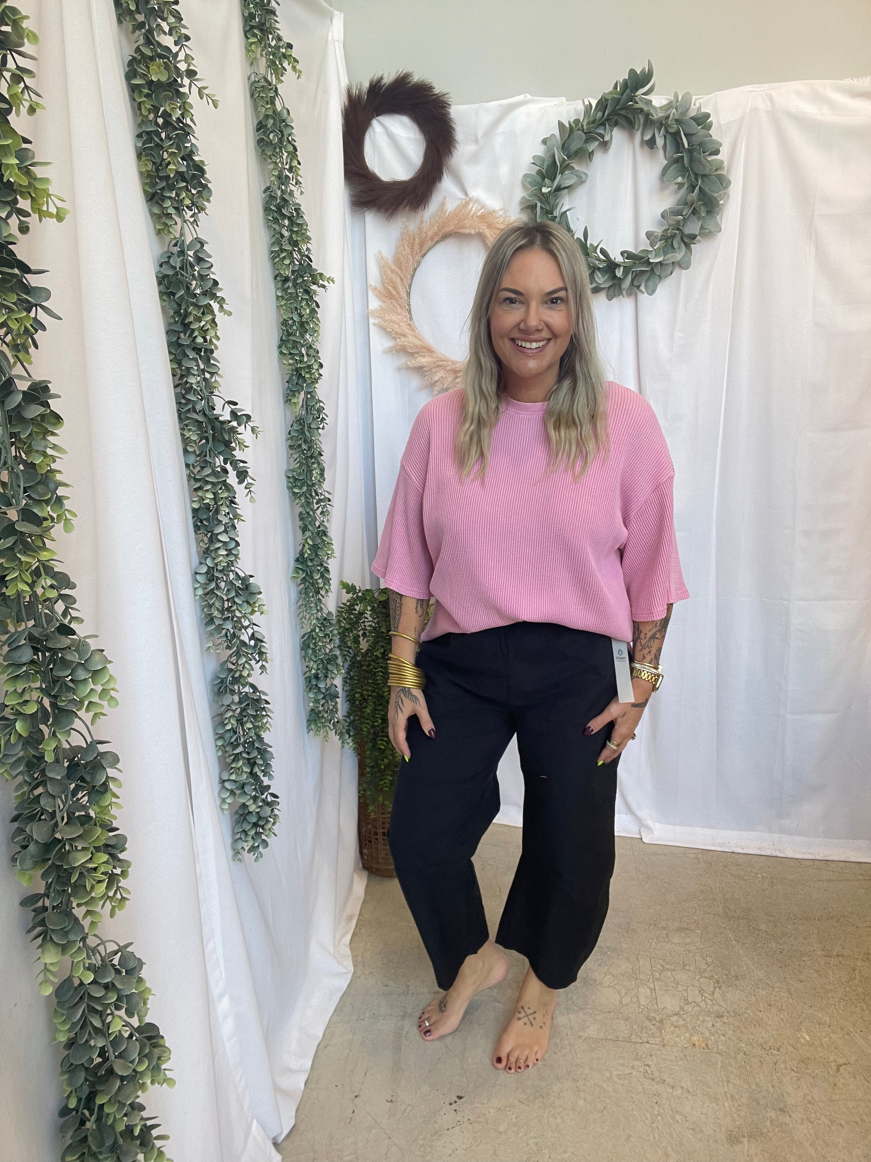Mono B Mesa Barrel Pants-Black-Pants-mono b-The Silo Boutique, Women's Fashion Boutique Located in Warren and Grand Forks North Dakota