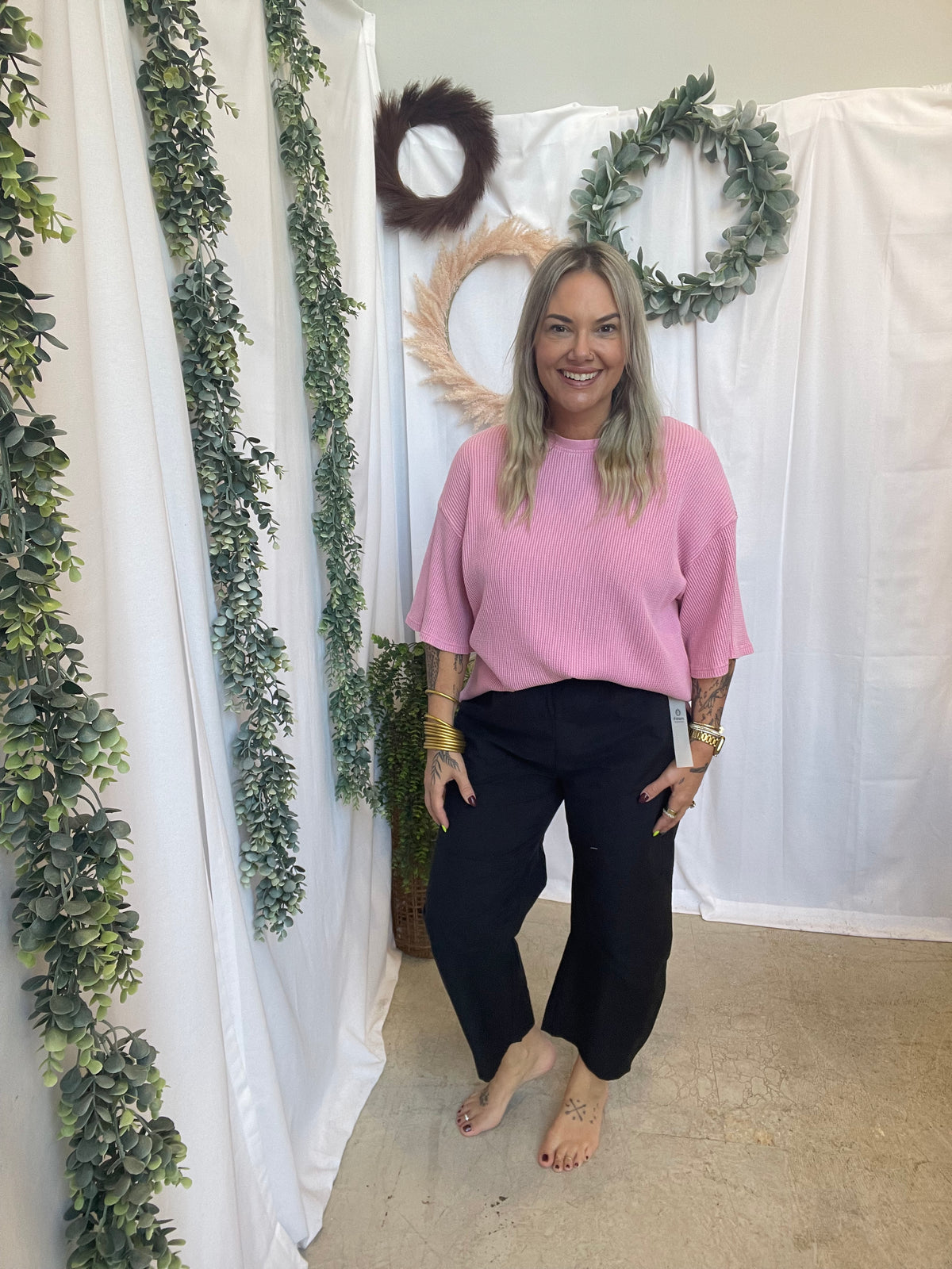 Mono B Mesa Barrel Pants-Black-Pants-mono b-The Silo Boutique, Women's Fashion Boutique Located in Warren and Grand Forks North Dakota