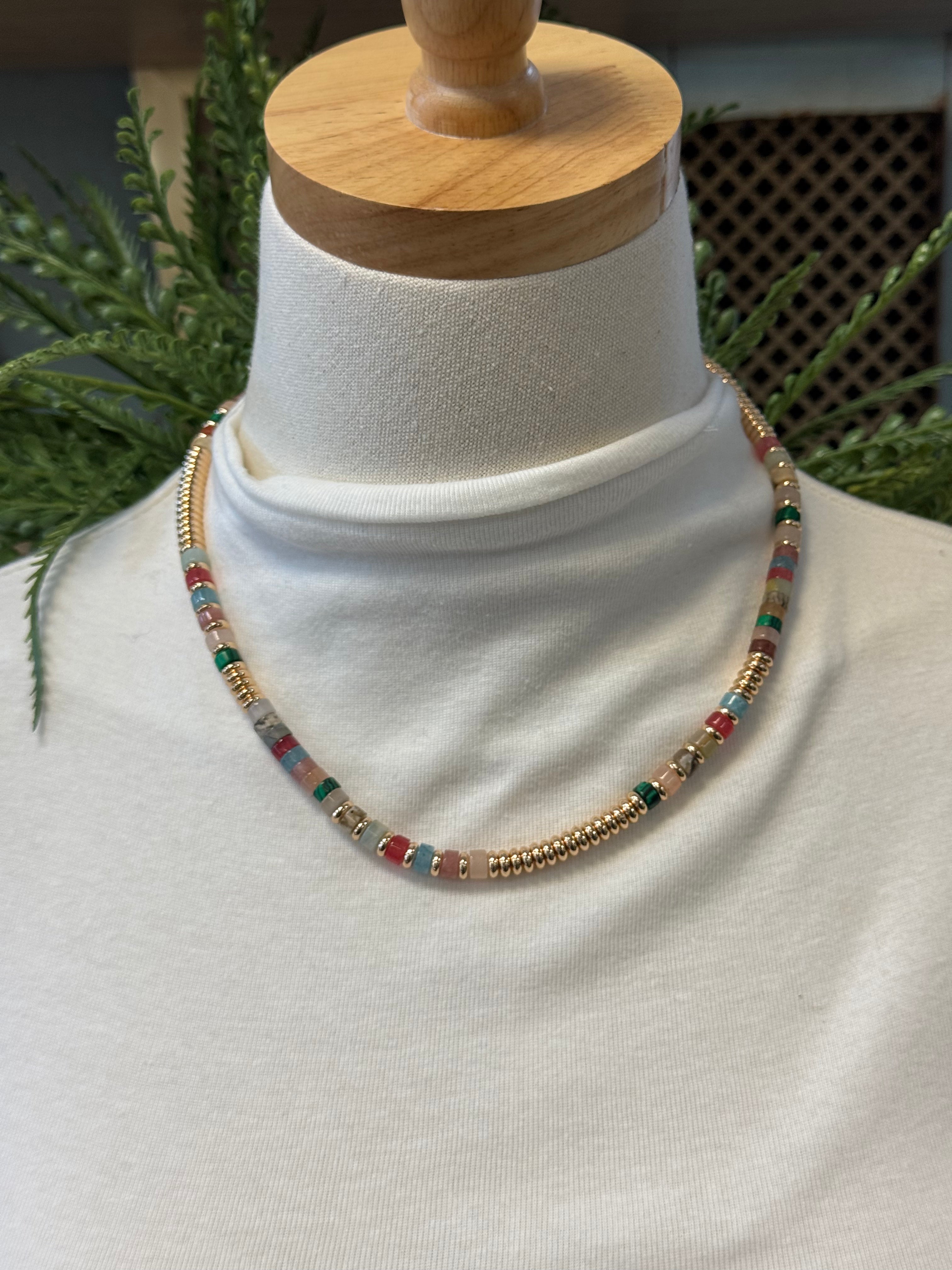 Dia Multi Beaded Necklace-Necklaces-fame-The Silo Boutique, Women's Fashion Boutique Located in Warren and Grand Forks North Dakota