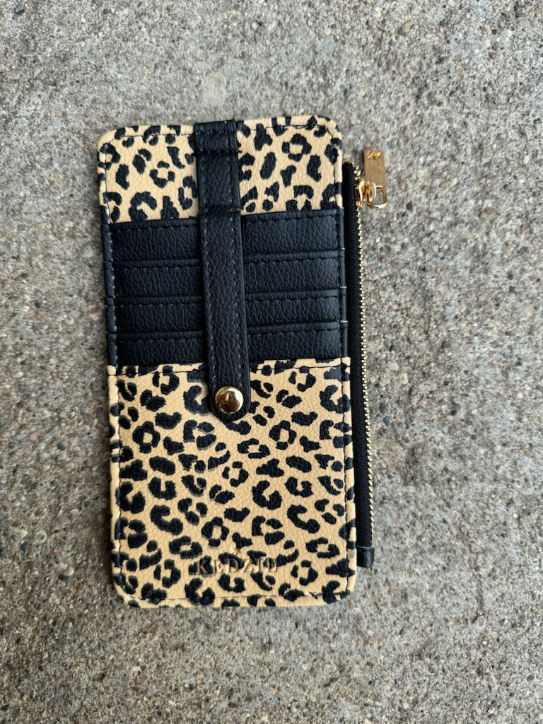 Leopard Kedzie Essentials Only Zippered Wallet-Wallets-dm-The Silo Boutique, Women's Fashion Boutique Located in Warren and Grand Forks North Dakota