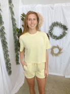 Mono B Laguna Short Set-Yellow-Outfit Sets-mono b-The Silo Boutique, Women's Fashion Boutique Located in Warren and Grand Forks North Dakota
