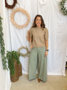 Feeling Free Flare Jeans-Olive-Jeans-hyfve-The Silo Boutique, Women's Fashion Boutique Located in Warren and Grand Forks North Dakota