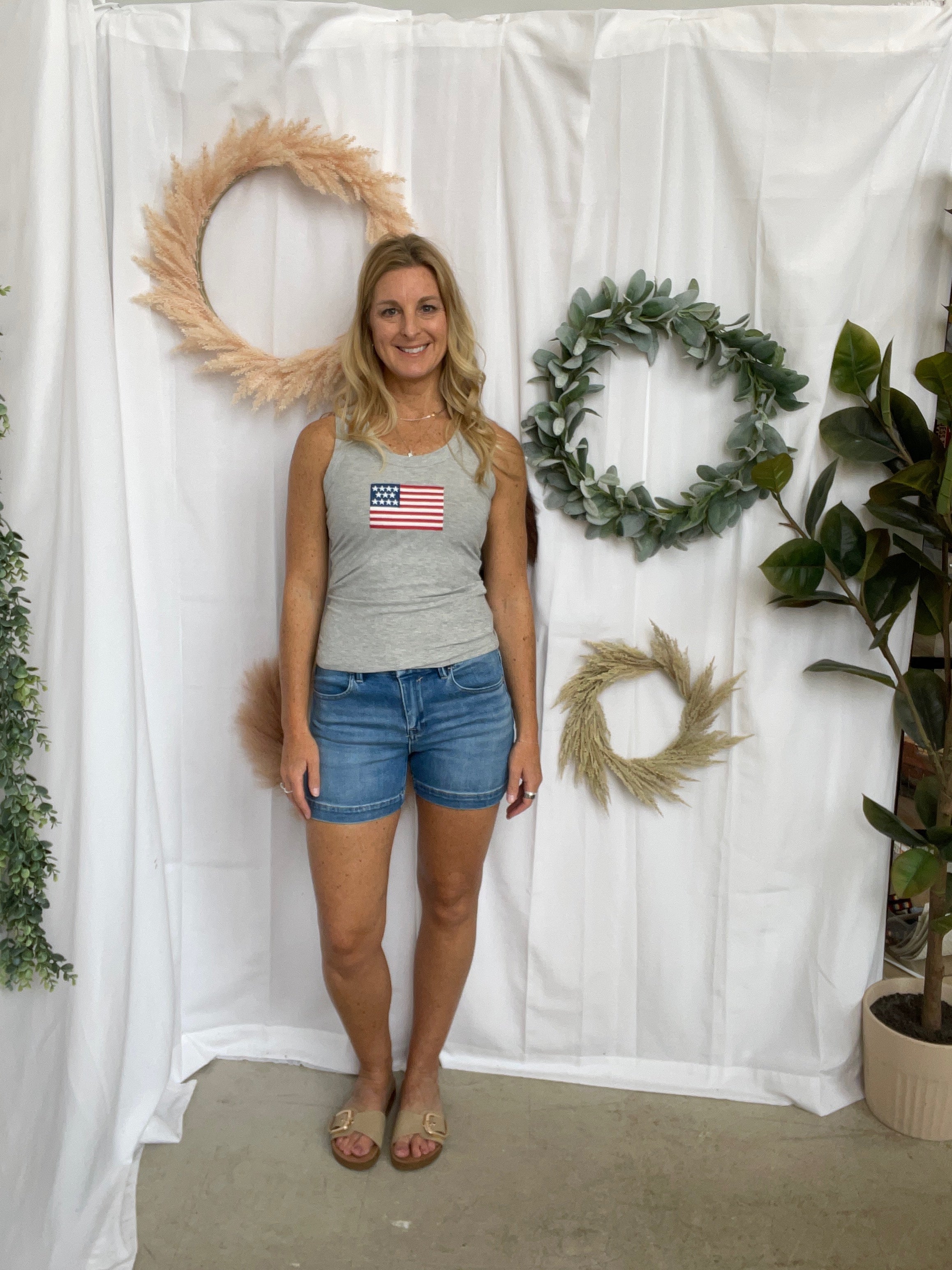 Risen Kylie Cuffed Hem Shorts-Shorts-risen-The Silo Boutique, Women's Fashion Boutique Located in Warren and Grand Forks North Dakota