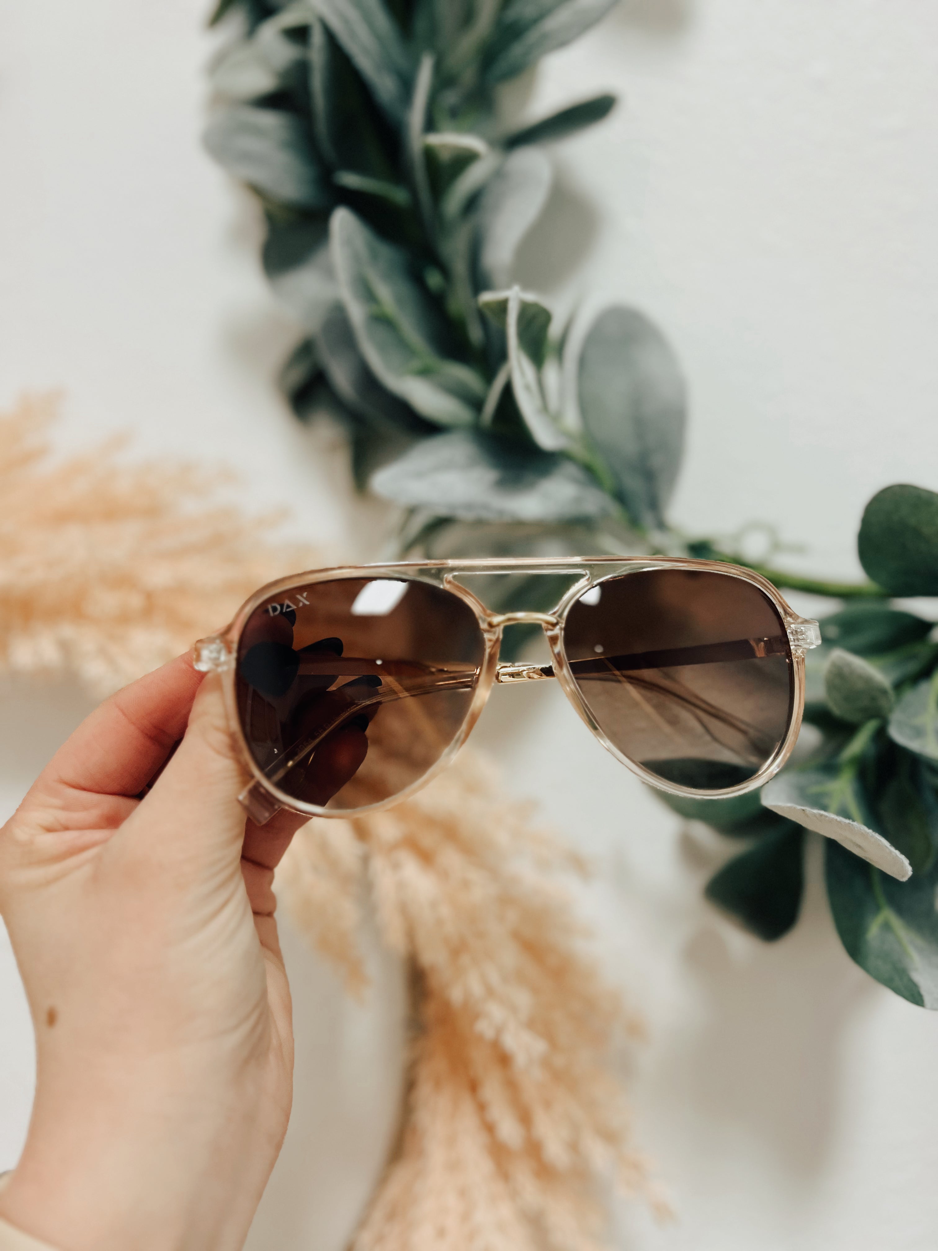 Dax Earhart Clear Sunglasses-Sunglasses-dax-The Silo Boutique, Women's Fashion Boutique Located in Warren and Grand Forks North Dakota